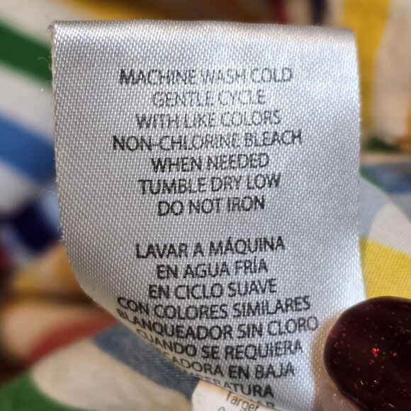 Trinity Collective Button Up Short Sleeve Multicolor Striped Shirt 80s Style 2XL - Picture 10 of 12